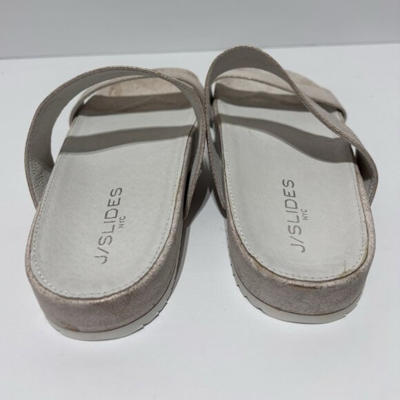 J Slides Women’s Edie, Pink Metallic Slide Sandals, Size 8 M - Picture 4 of 6